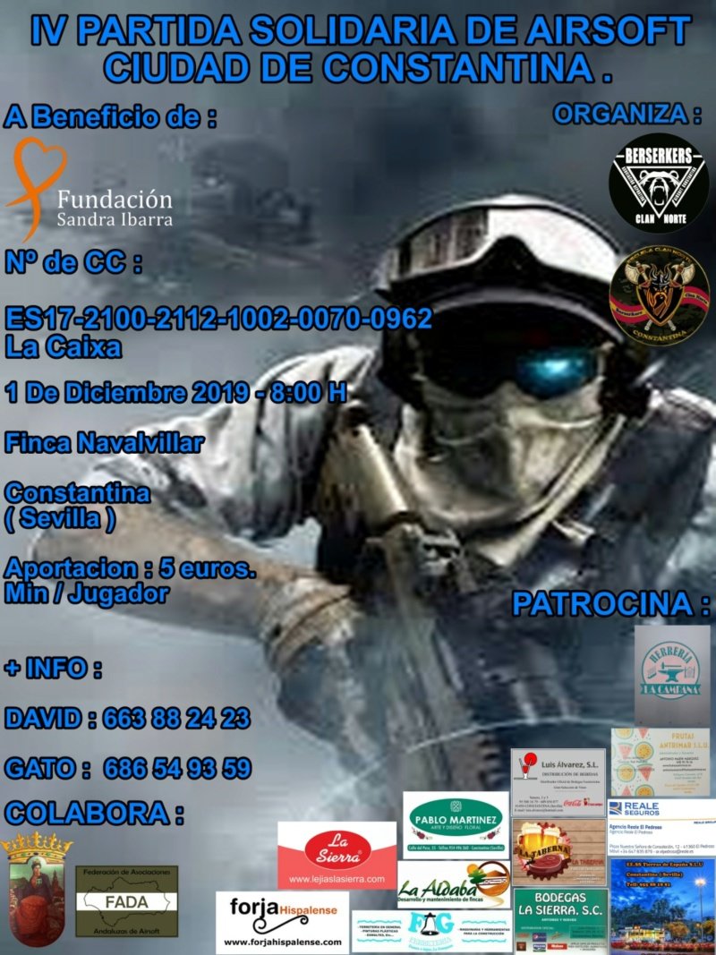 IV PARTIDA SOLIDARIA DE AIRSOFT, CIUDAD DE CONSTANTINA