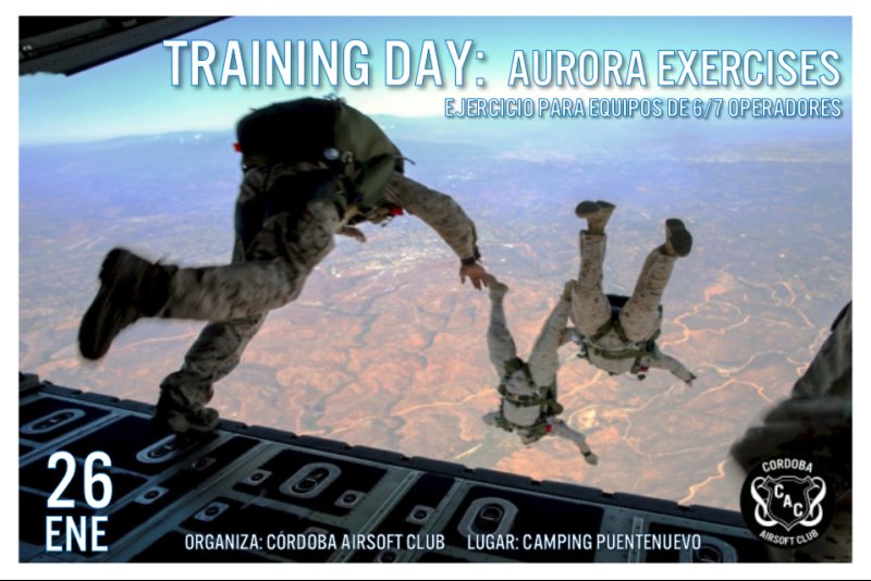 GUIÓN TRANING DAY: AURORA EX. Camping Puentenuevo. Domingo 26 de enero
