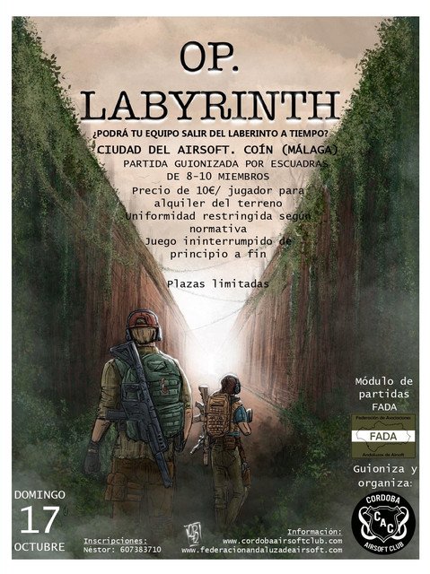 EVENTO OP. LABYRINTH | 17 OCTUBRE | CIUDAD DEL AIRSOFT | 10€